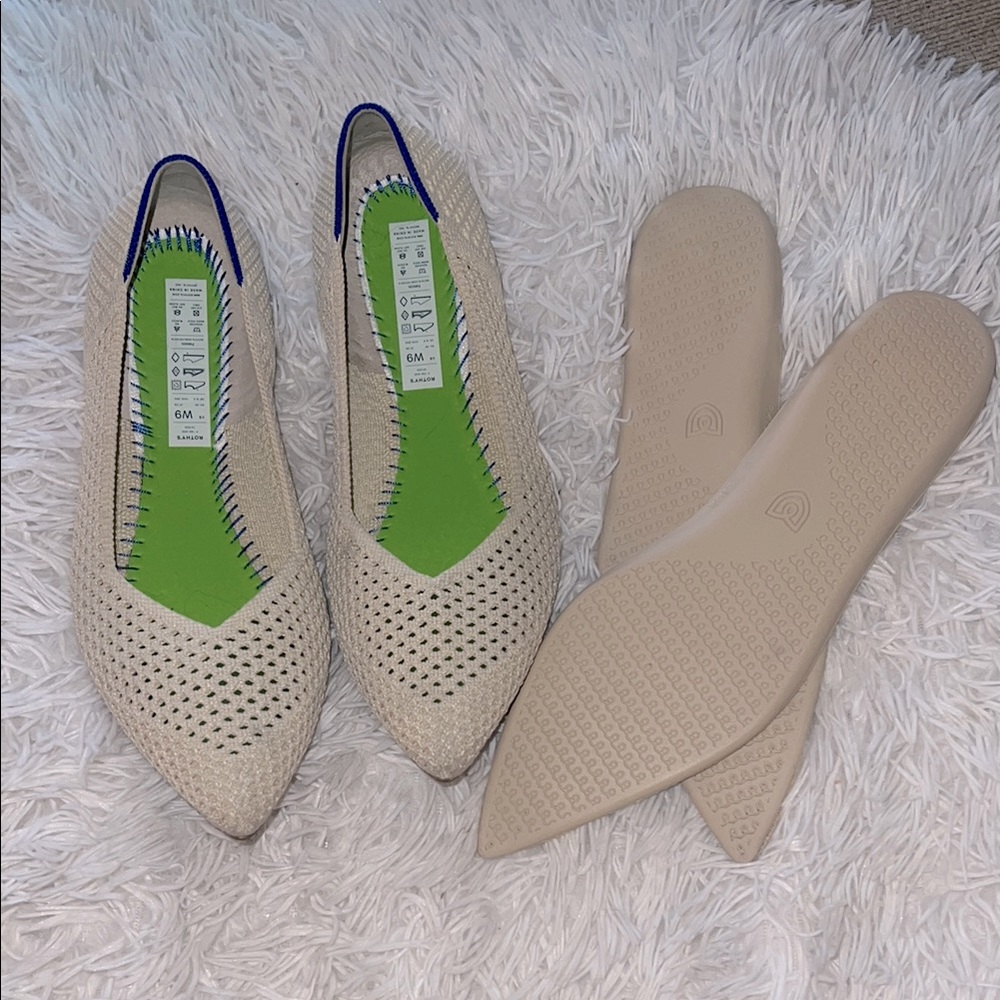 ROTHY’S textured knit the point II cream